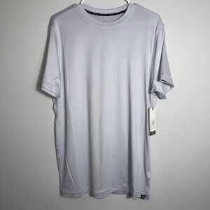 Gaiam Mens Everyday Basic‎ Crew T-Shirt Activewear Gym Grey Slim Fit Size Medium